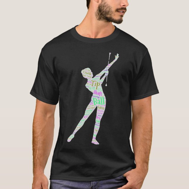 T-shirt Baton S2 Twirling Baton Twirl Baton Twirler (31) (Devant)