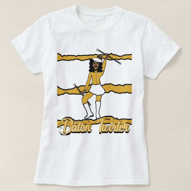 T-shirt Baton Twirler / Gold (Design devant)