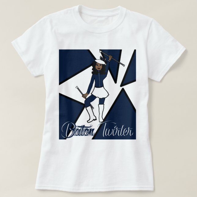 T-shirt Baton Twirler / Marine (Design devant)