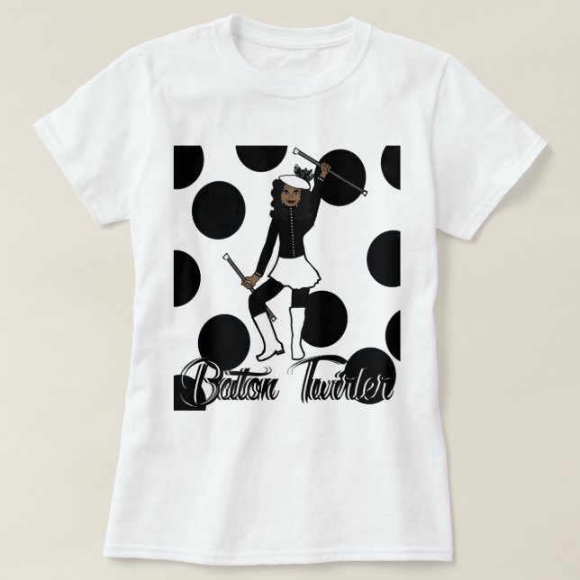 T-shirt Baton Twirler / Noir (Design devant)