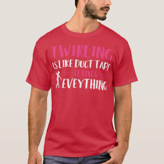 T-shirt Baton Twirler Twirling Fixe Tout Amusant Majo