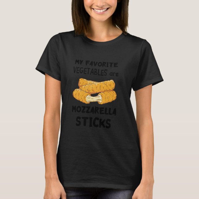 T-shirt Bâtonnets de Mozzarella Fromage Fondu Bâtonnet Vég (Devant)