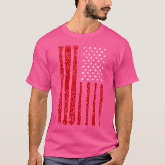 T-shirt Bâtons à tambour vintages Usa American Flag Batteu