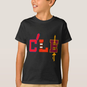 T-shirt Bâtons de baseball de Cleveland Vintage Ohio Artwo