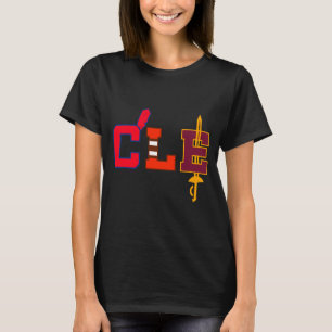 T-shirt Bâtons de baseball minimalistes Cleveland Vintage