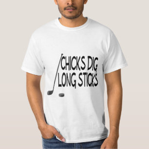 T-shirt Bâtons de fouille de poussin longs (hockey)