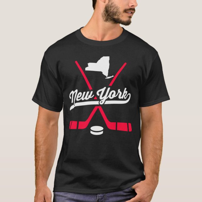 T-shirt Bâtons de hockey sur glace de New York (Devant)