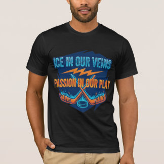 T-shirt Bâtons de hockey sur glace et palet : citation mot
