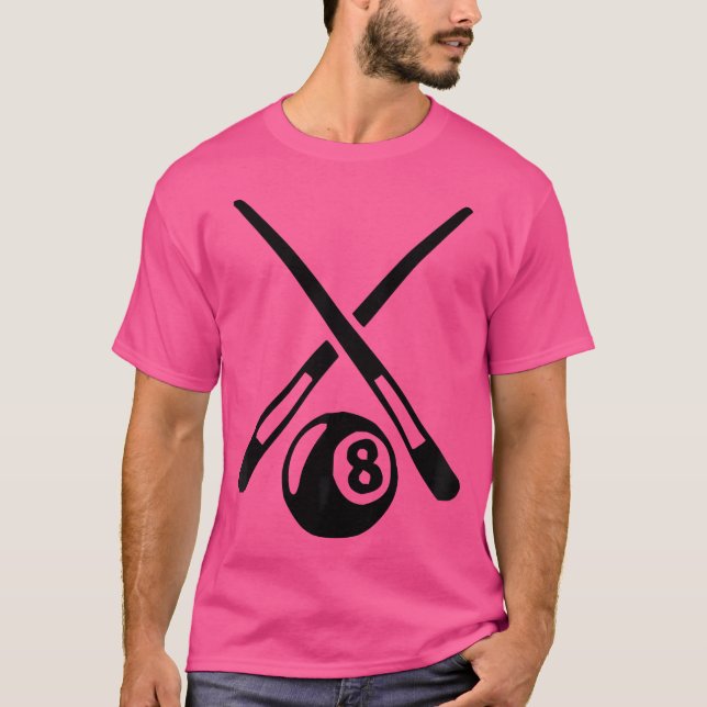 T-shirt Bâtons de piscine 8 Billard de balle (Devant)