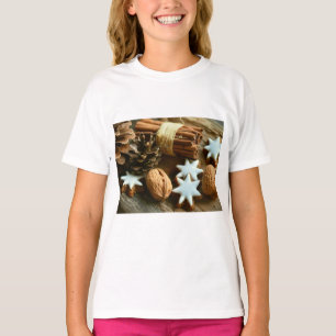 T-shirt Bâtons et étoiles de cannelle de Noël