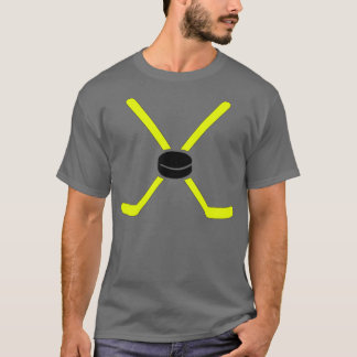 T-shirt Bâtons jaunes de hockey