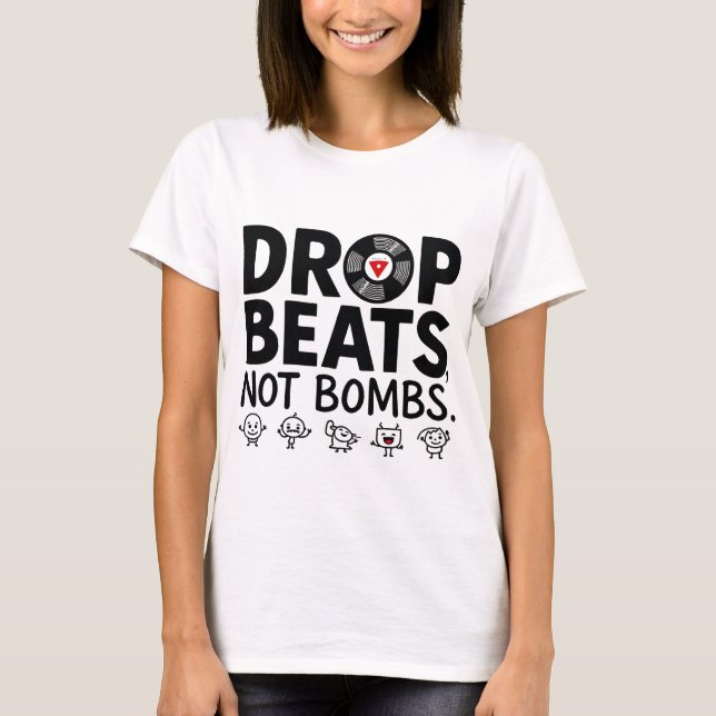 T-shirt Bats Drop Pas Bombes Mignonne Mascotte (Devant)