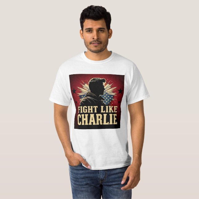 T-shirt Bats-toi comme Charlie (Devant entier)