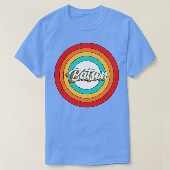 T-shirt Batson Nom Chemise Vintage Batson Circle (Design devant)
