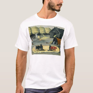 T-shirt Battage du plancher dans un pays géorgien
