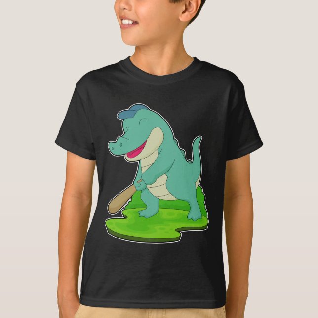 T-shirt Batte de baseball Crocodile (Devant)