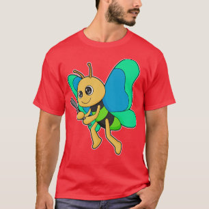T-shirt Batte de baseball papillon
