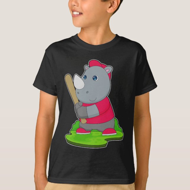T-shirt Batte de baseball Rhino Baseball (Devant)