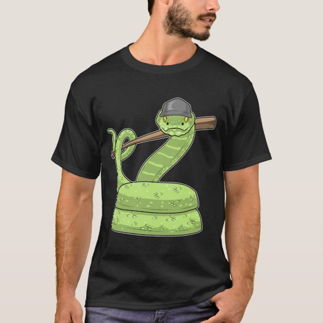 T-shirt Batte de baseball Serpent Baseball (Devant)