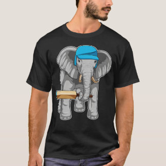 T-shirt Batte de cricket éléphant
