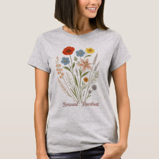 T-shirt Battement de coeur botanique - dgn par Maaya Print