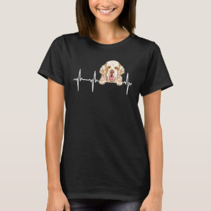 T-shirt Battement de coeur de chien pour Clumber Spaniel