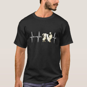 T-shirt Battement de coeur de Chin japonais J'aime mon chi