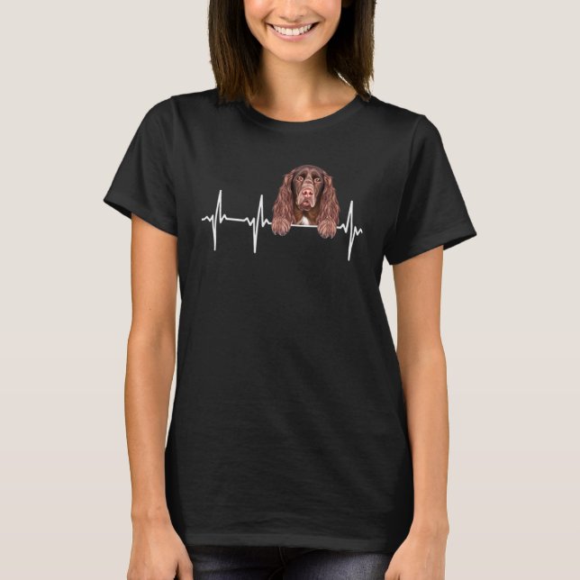 T-shirt Battement de coeur de Field Spaniel (Devant)