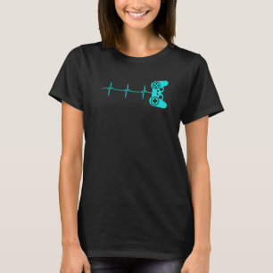 T-shirt Battement de cœur de joueur pour les geeks de jeu