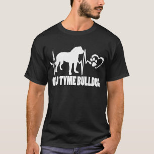 T-shirt Battement de coeur – Vieux Tyme Bulldog - Meilleur
