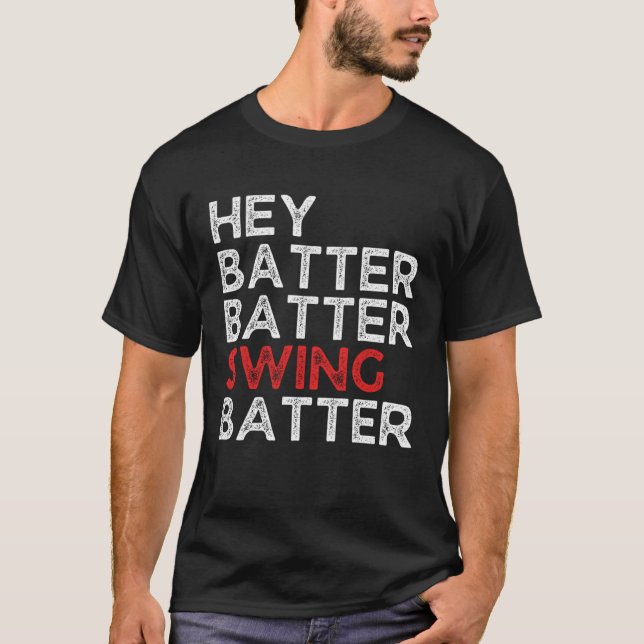 T-shirt Batter Batter Swing Batter Pitcher Baseball (Devant)