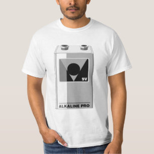 T-shirt Batterie - 9 volts ou usage nerd