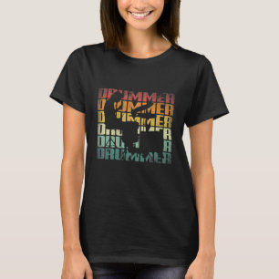 T-shirt Batterie à tambours à percussion