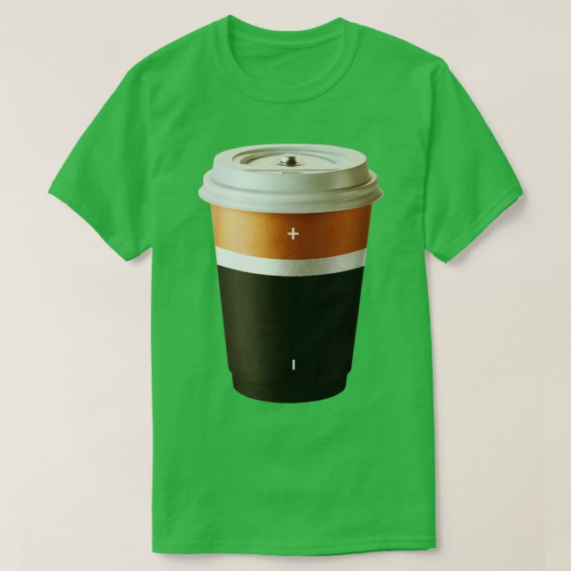 T-shirt Batterie caféine (Design devant)