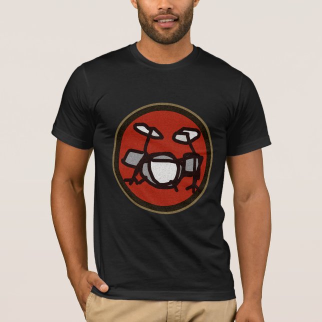 T-shirt batterie cool, instruments de musique (Devant)