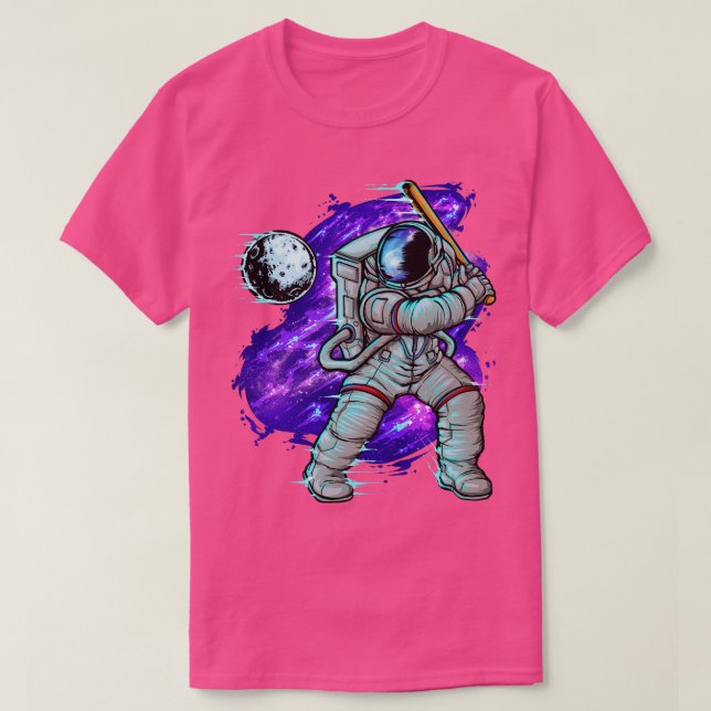 T-shirt Batterie de baseball des astronautes (Design devant)