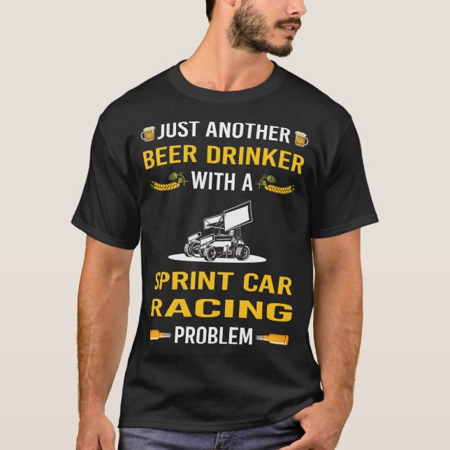 T-shirt Batterie de bière Sprint Voitures de course (Devant)