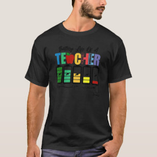 T-shirt Batterie De La Vie Un Enseignant Retour À L'École