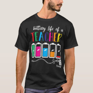 T-shirt Batterie de la vie un enseignant Thanksgiving Noël