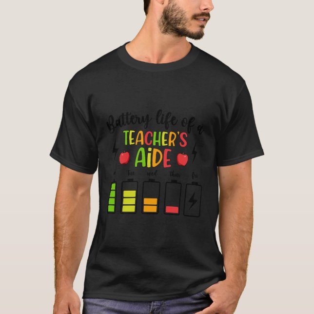 T-shirt Batterie De L'Aide Enseignante D'Un Enseignant Ass (Devant)