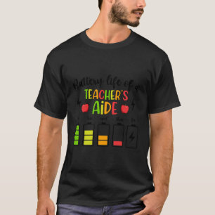 T-shirt Batterie De L'Aide Enseignante D'Un Enseignant Ass