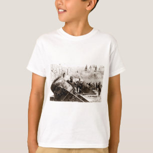 T-shirt Batterie de mortier de guerre civile chez Yorktown