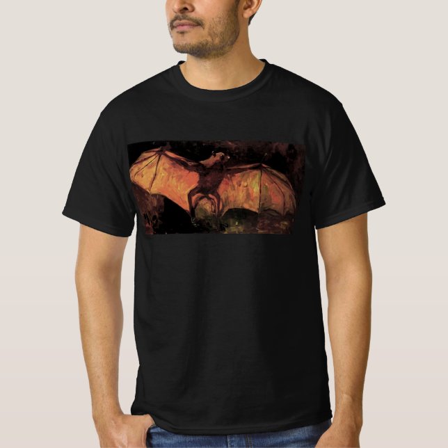 T-shirt Batterie de renard volante par Vincent van Gogh (Devant)