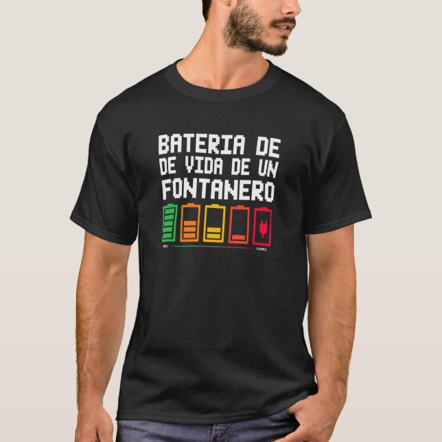 T-shirt Batterie de vie d'un plombier (Devant)