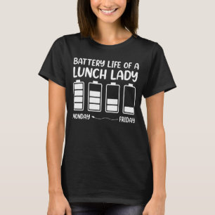 T-shirt Batterie d'une dame du déjeuner Retour à l'école