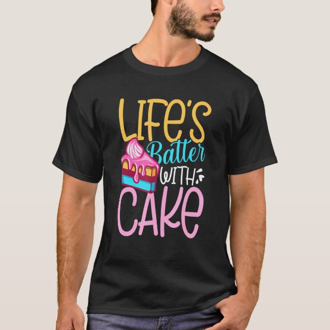 T-shirt Batterie Lifes Avec Gâteau (Devant)