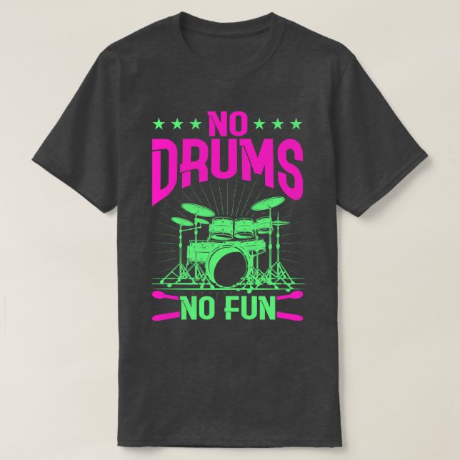 T-shirt Batterie tambour Batterie de musicien tenue de mus (Design devant)