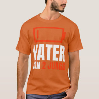 T-shirt Batterie Vater von 2 JUNGS Boys de Fête des pères 