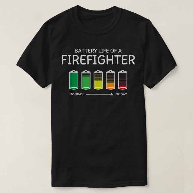T-shirt Batterie vie d'un pompier amis Fireman Budd (Design devant)