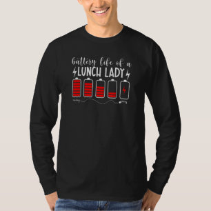 T-shirt Batterie Vie D'Une Dame De Déjeuner Joyeux 100 Jou
